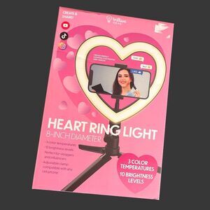 🛍️🆕 Adjustable Heart Ring Light (8 inches)